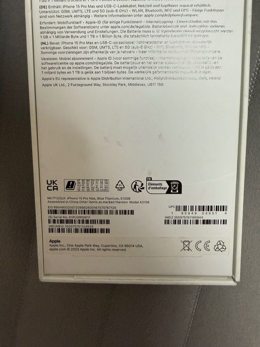 Iphone 15 pro max 512 gb