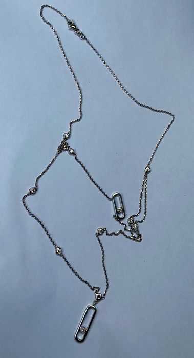 Двойная цепь с бриллиантами