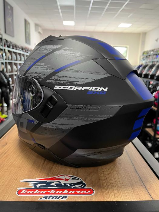 Мото Каска SCORPION EXO-520 EVO AIR Маha Blue ,очила,L 59-60,очила