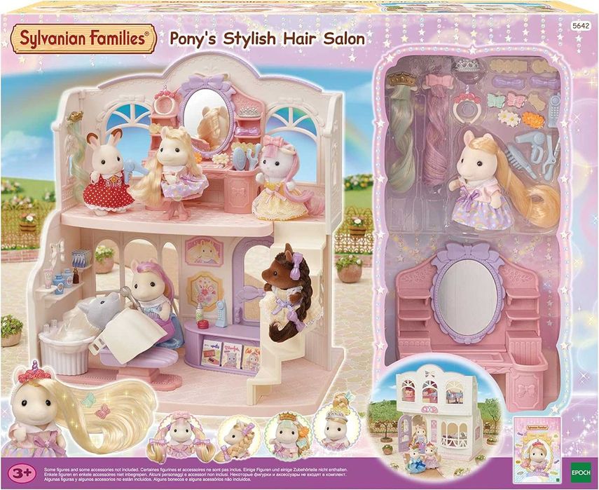 Фризьорски салон комплект с аксесоари Sylvanian Families с пони