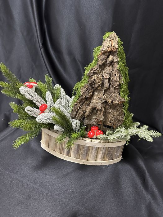 Decoratiune pentru masa de craciun aranjament cadou