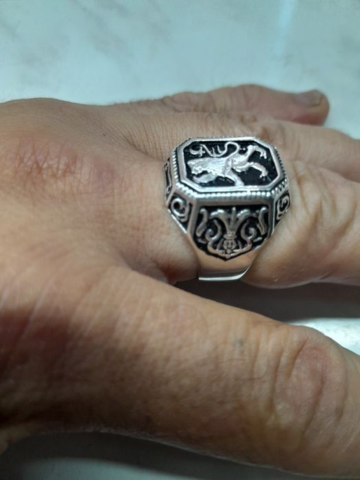 Кольцо мужское серебряное.Перстень.