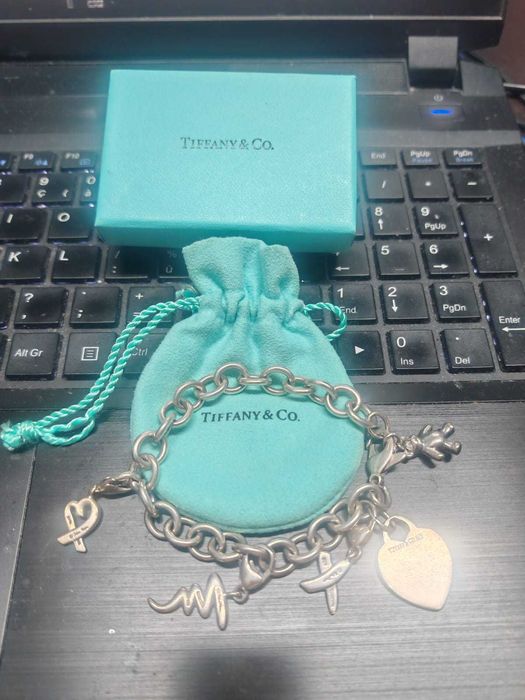Bratara Tiffany Co argint 925 cu charmuri cu cutie si saculet FAC SCHIMBURI