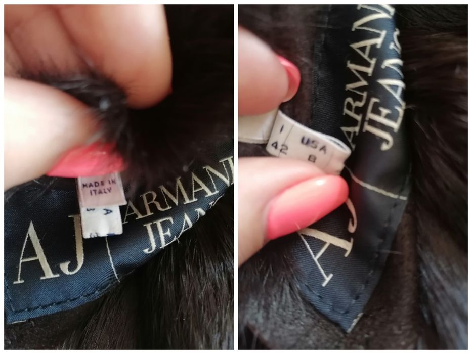 Armani палто от заешка кожа