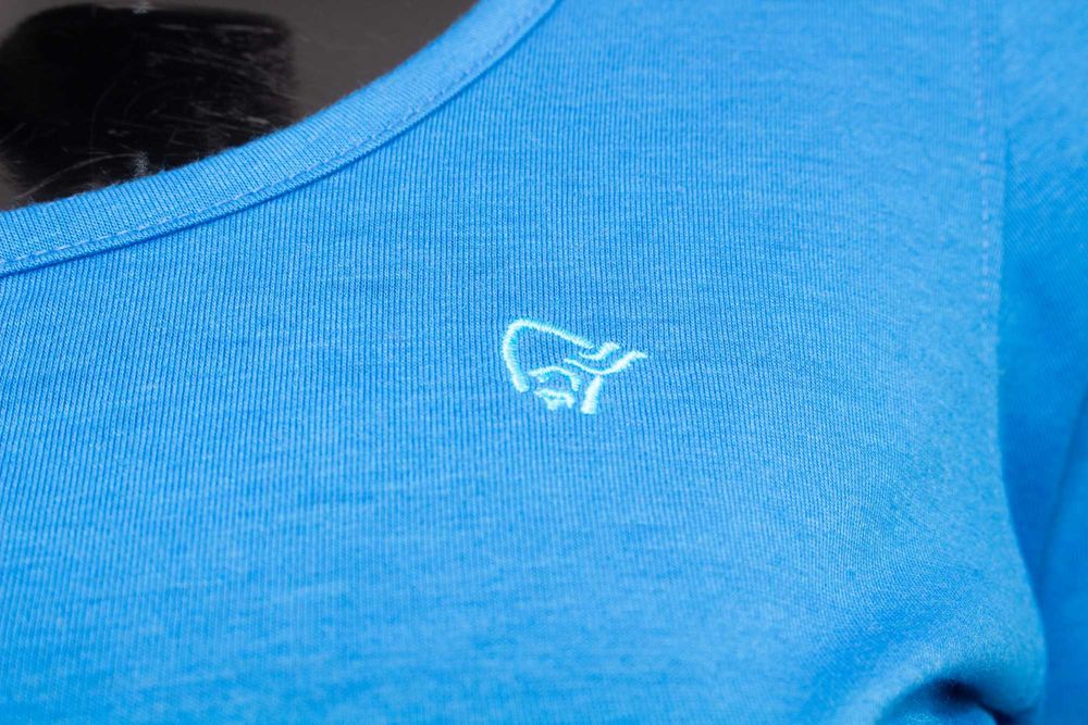 Norrona дамска блуза дълъг ръкав 12% вълна термо бельо синя XS