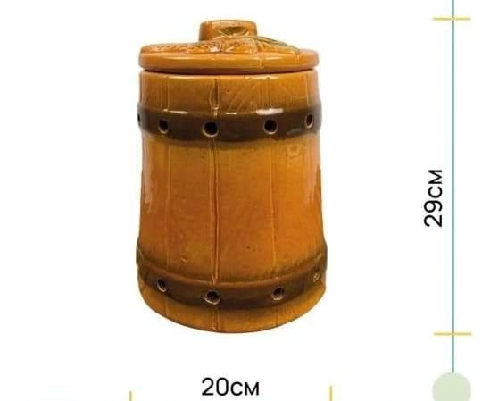Большой керамический бочонок для хранения лука/чеснока и др. овощей
