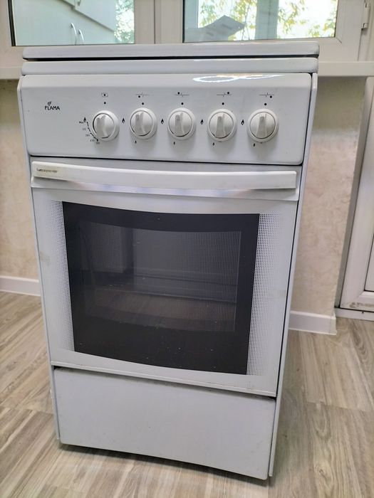 Газ плита FLAMA белый
