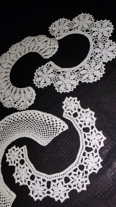 Вязаные воротники крючком ручная работа