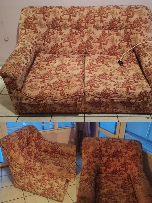 Диван двойка с два фотьойла