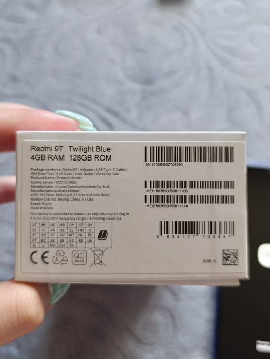 Телефон Xiaomi Redmi 9T 128GB 4GB RAM