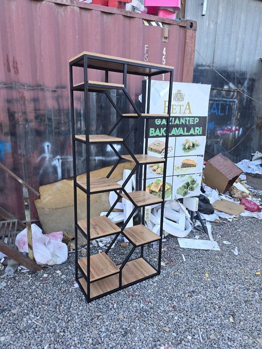 Дизайнерский лофт стеллаж для дома, офиса и кафе.