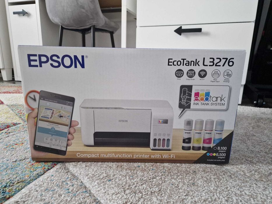 Imprimanta inkjet color EPSON EcoTank L3276 CISS, Wi-Fi, A4, USB
