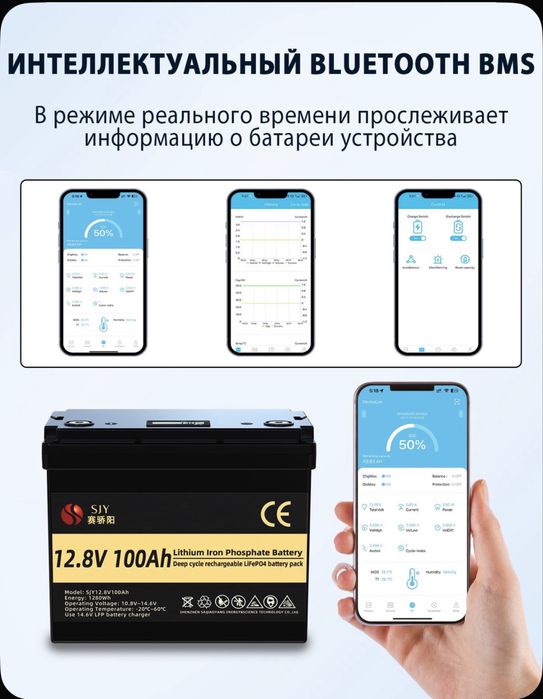 Аккумулятор LiFePo4 12,8v 100A