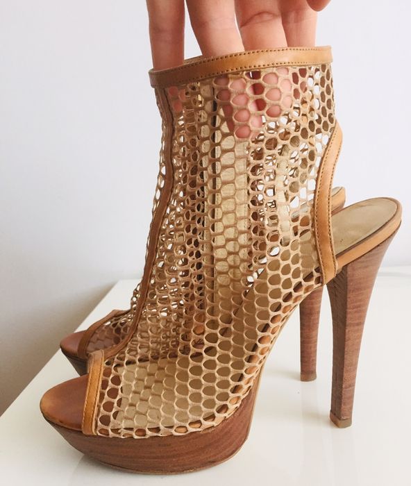 Sandale plasa insertii piele