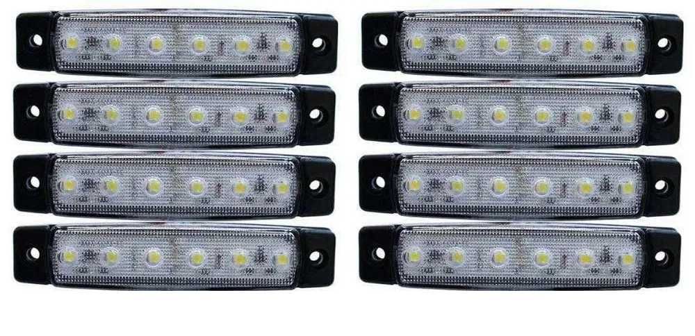 1бр. диодни LED ЛЕД габарити с 6 SMD диода 12-24V "рибки" , 6 цвята