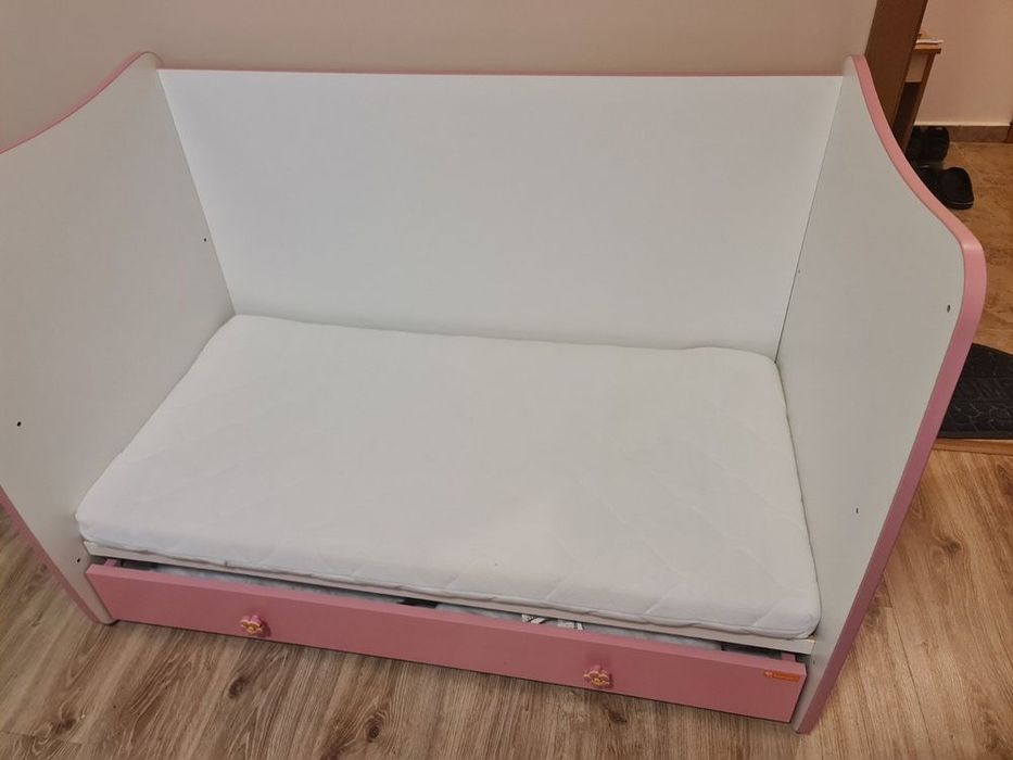 Бебешка кошара LORELLI Dream 60/120 бяло-розова с Матрак Детско Лего