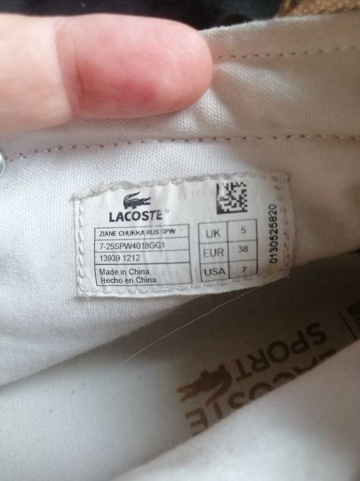 Teniși înalți (high-top / chukka) Lacoste, 38