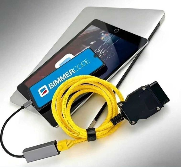 Cablu Bmw Enet Ista Esys Retrofit Codare Activare Regenerare DPF Seriile F si G Bimmer Code Bimmer Link +Adaptor Ethernet Tip c