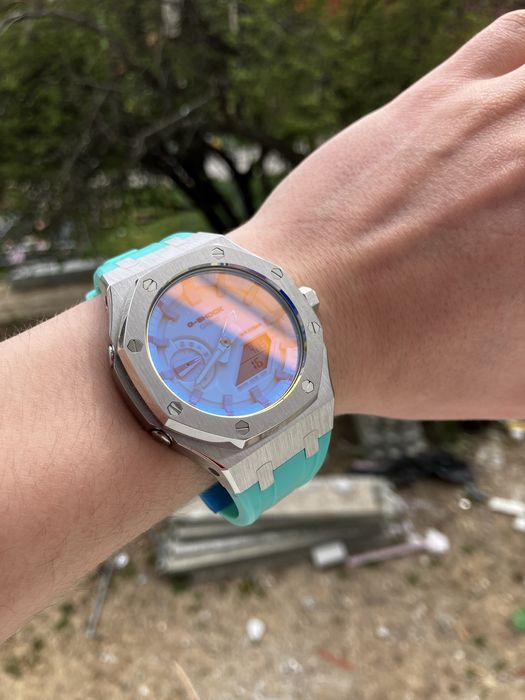 Casio Tiffany Blue G-Shock GA 2100 Mod Ap style ГА 2100 Мод Касио Г Шок Тифъни Блу Ап