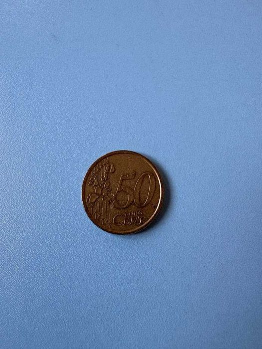 Monedă rară de 50 Eurocenti Italia Cu Eroare De Batere
