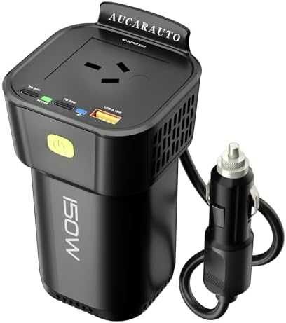 Нов Инвертор за кола автомобил 150W 12V към 220V с USB-C PD UK контакт