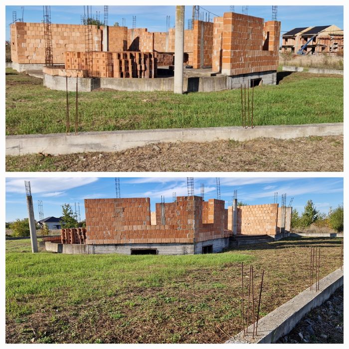 Teren de 966mp cu casa in construcție Micalaca
