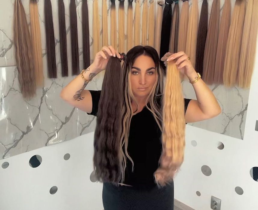 Extensii tape și cheratină