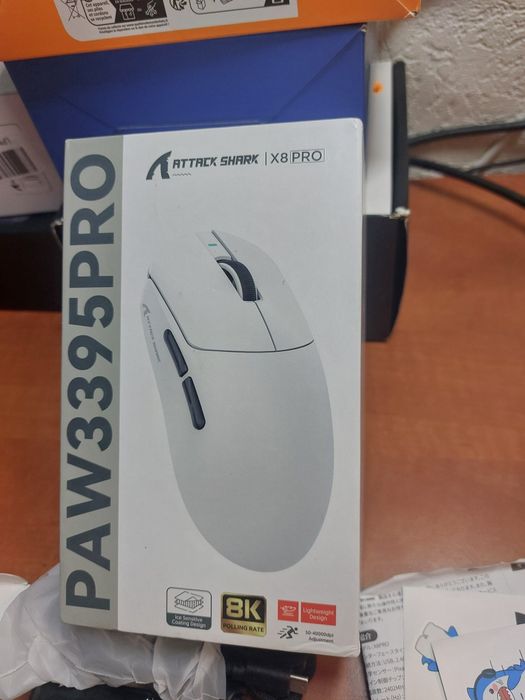 Mouse gaming competitie Atack Shark X8 Pro negru, nou la cutie,tri mod