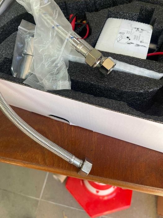 Robinet automat cu senzor infraroșu, robinet fără contact cu supapă de amestec pentru apă caldă și rece, pentru bucătărie și baie, cromat