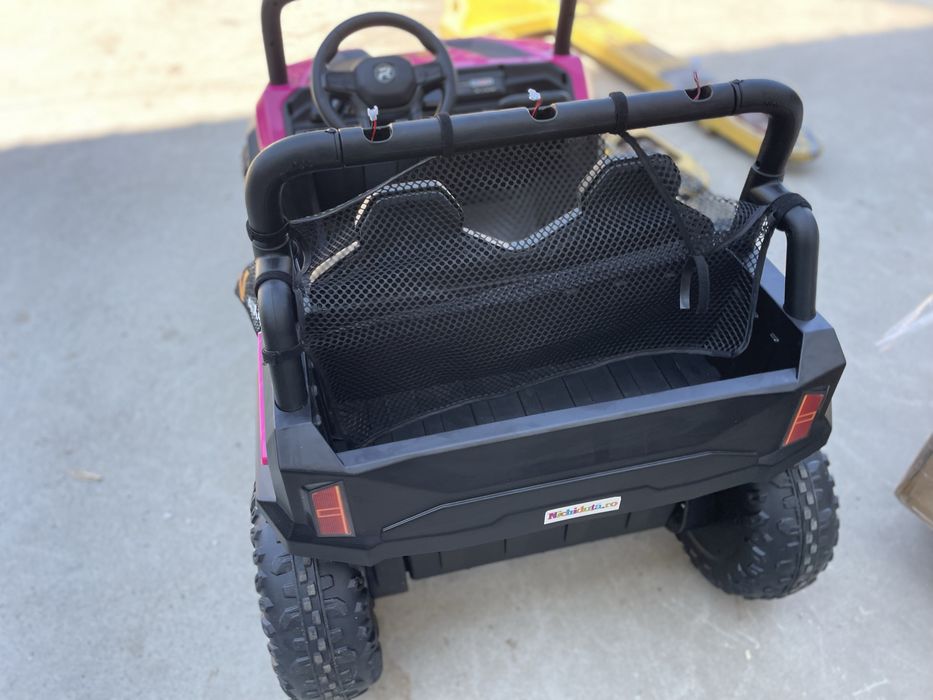 Masinuta electrica pentru copii Nichiduta UTV Rose Red 4x4 cu telecomanda,acumulator 24V,lumini led,bara cu proiectoare