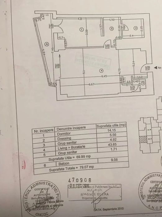 Proprietar, vand apartament 2 camere in Upground, spatios, 79mp, 2 bai