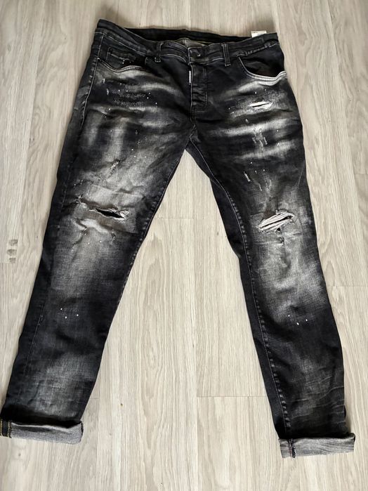 Черни мъжки  дънки Dsquared