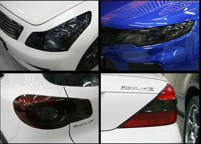 folie de faruri/stopuri de culoare fumuriu inchis