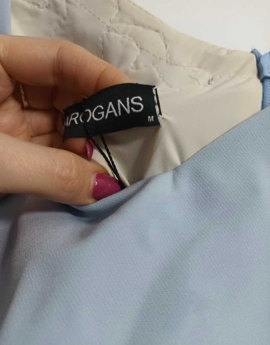 Стилна синя рокля