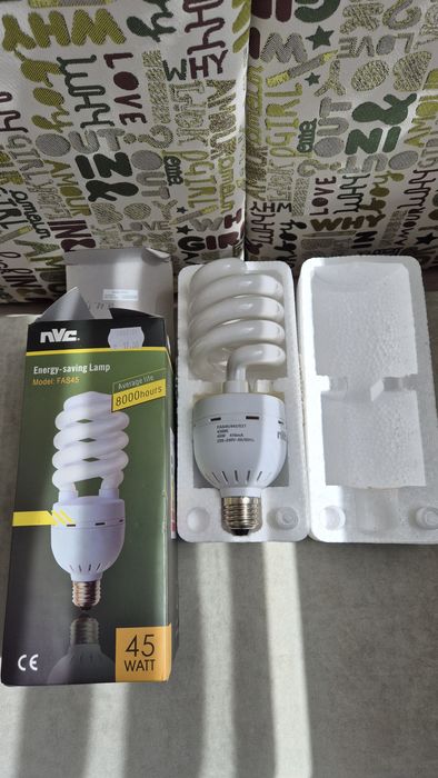 Енергоспестяваща лампа, 45W, 220VAC, E27, 4300K, nVc