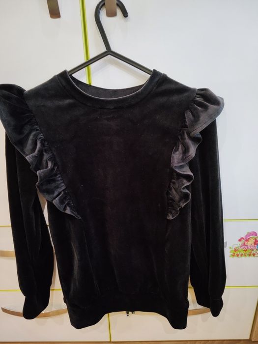 Детска плюшена официална блуза за момиче 7-8 години,ръст 128 см