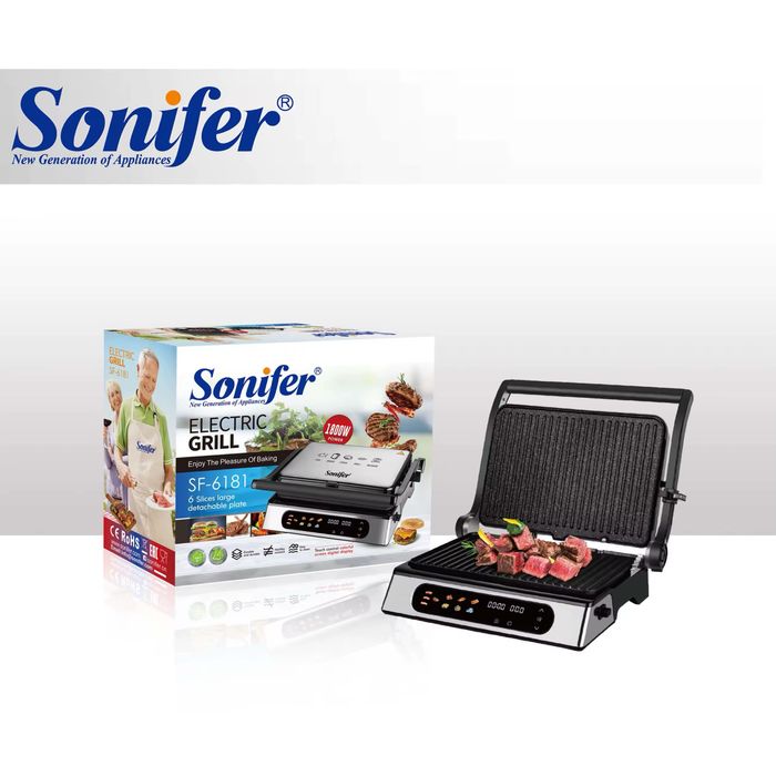 Доставка! Электрический Гриль  Sonifer SF-6181