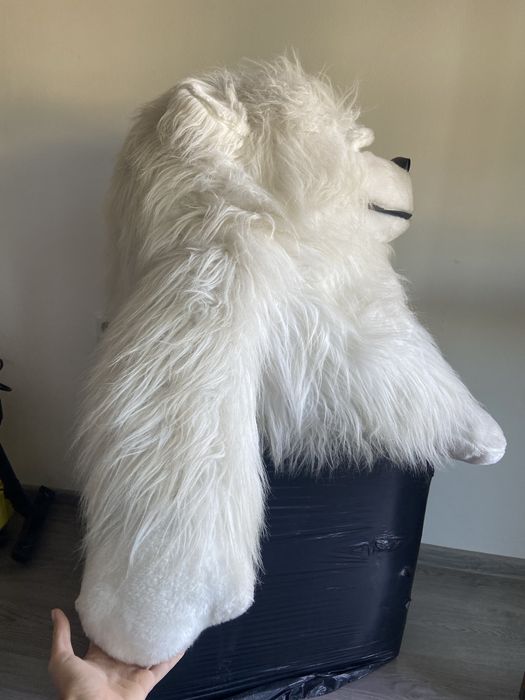 Голяма плюшена играчка бяла горила