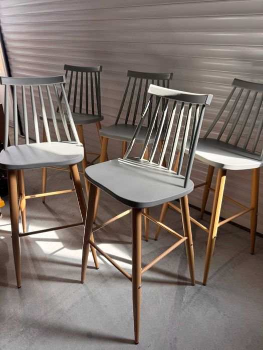 Бар столове Vanessa / Lavida, Сив цвят, Налични 18бр. с намалена цена !