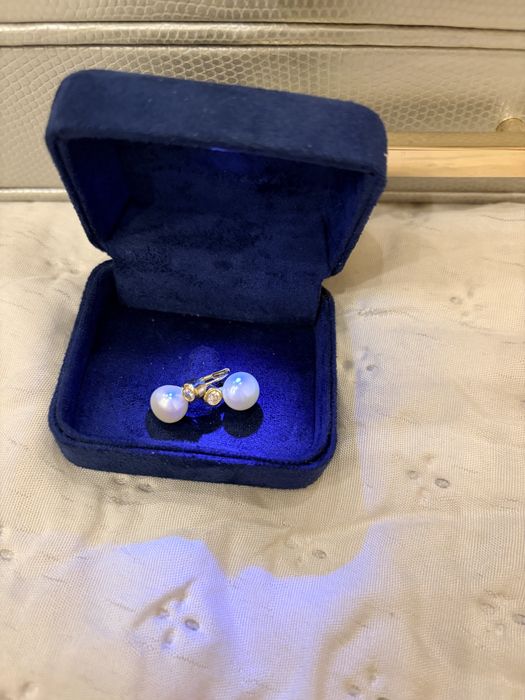 Cercei aur cu perle cultura