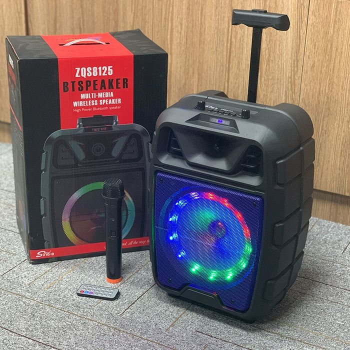 БЕПУЛ Доставка,Караоке bluetooth Колонкалар ZQS8125+Симсиз Микрофон