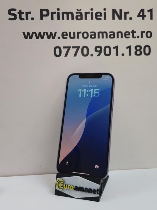 Telefon mobil Apple iPhone 12, 64GB, 5G, Purple, 79% Baterie -P-