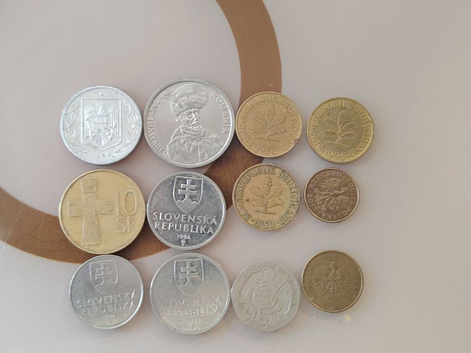 Monede vechi euro și lei
