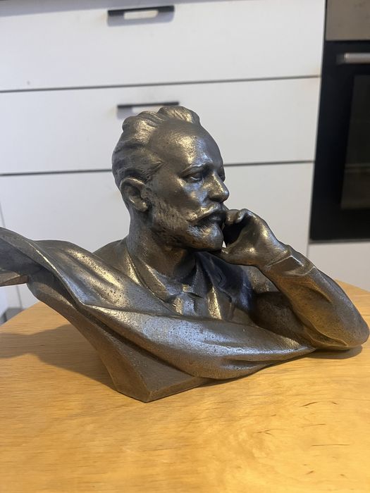 Бюст Чайковский, силумин, 1966год, торич.