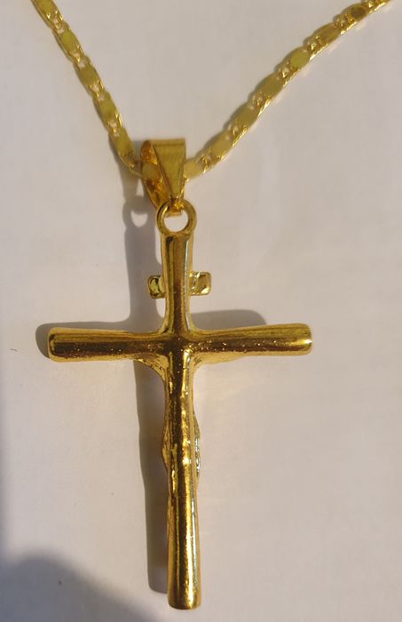 Lant cu cruciulita plaxat cu Aur