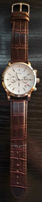 Ceas LIGE barbati alb Quartz  FARA baterie, curea UZATA