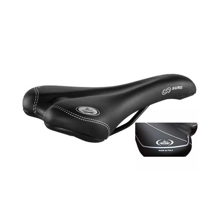 Седалка за велосипед Selle Monte Grappa Sure, Черна, Made in ITALY