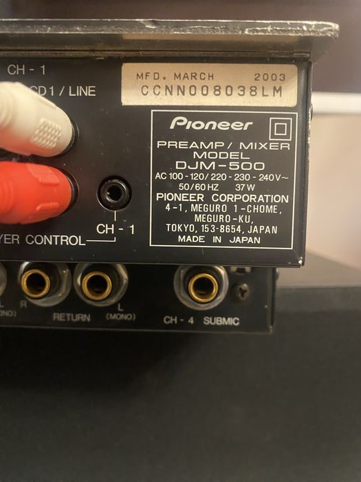 Mixer audio 4 canale cu efecte Pioneer DJM-500