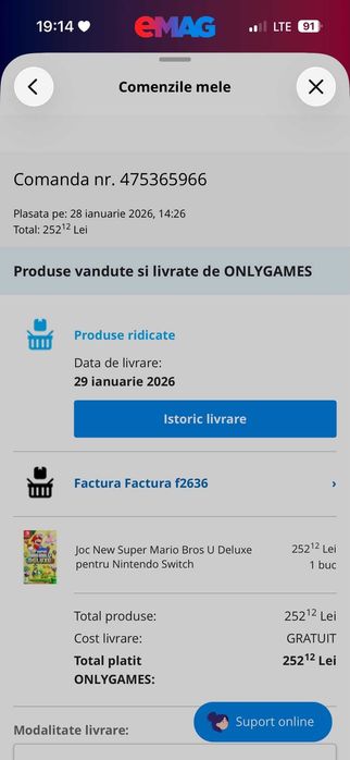 Super mario bros u deluxe nintendo switch + factura