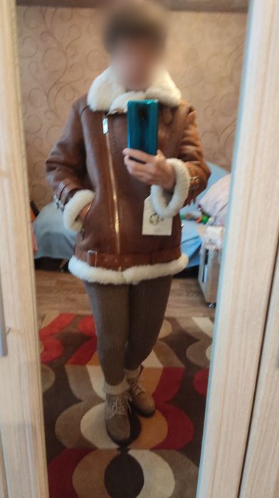 Дублёнка женская с воротником